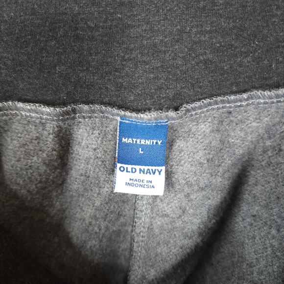 Old Navy Maternity Rollover-Waist Vintage Jogger Sweatpants in Gray Size L - Picture 7 of 10